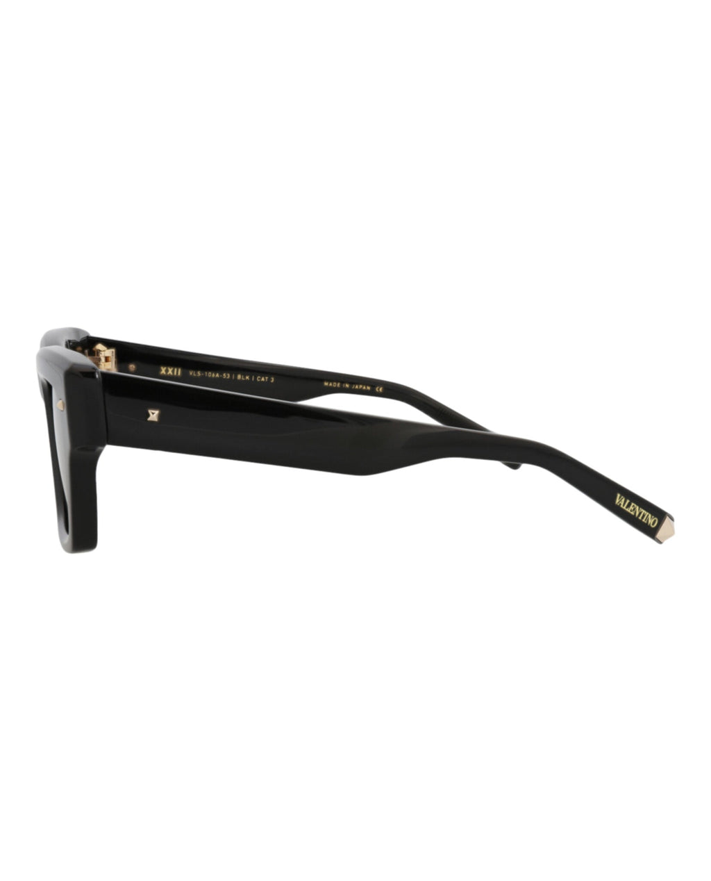 Valentino Unisex Square/Rectangle Black-Black-Grey Fashion Designer Eyewear