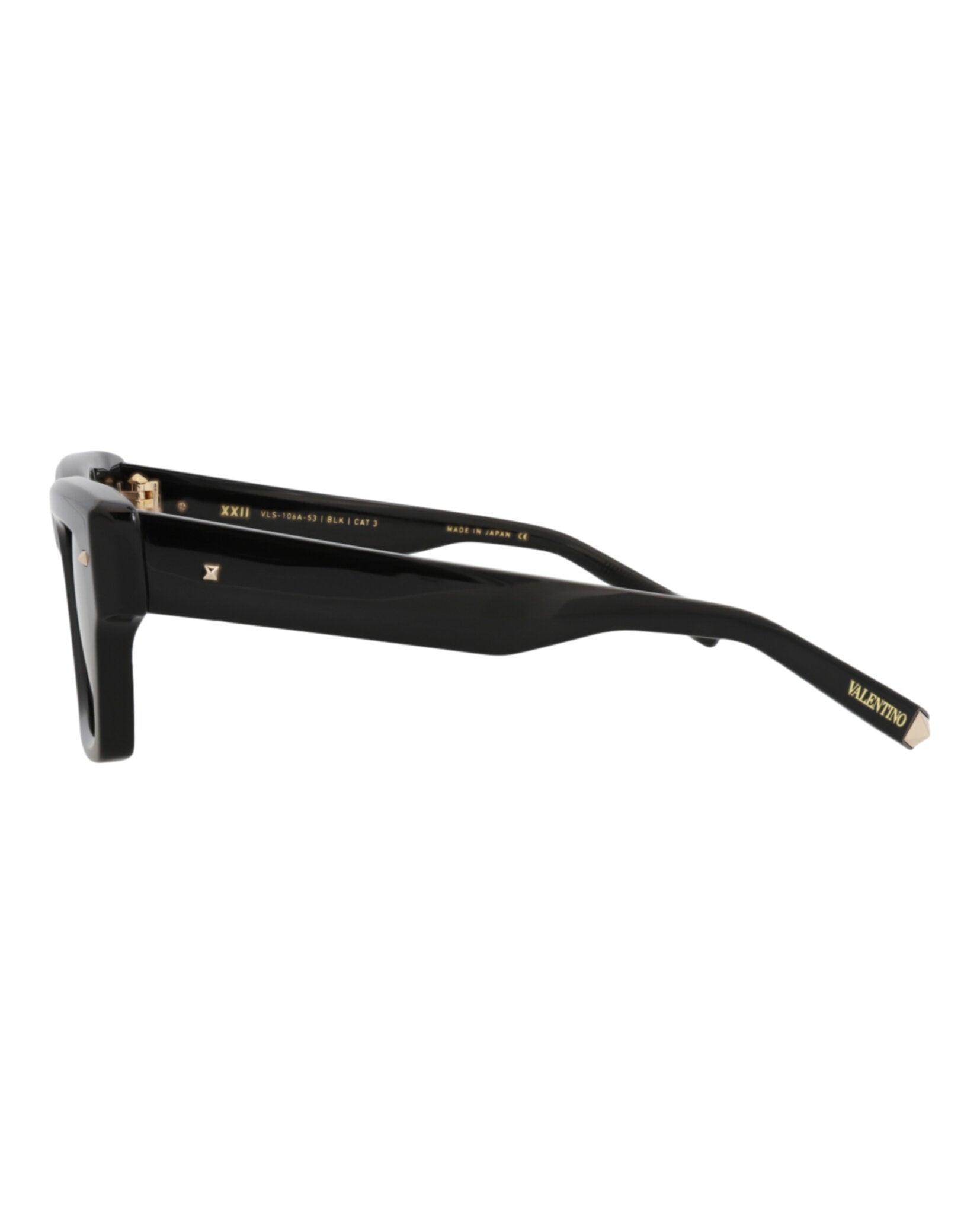 Valentino Unisex Square/Rectangle Black-Black-Grey Fashion Designer Eyewear