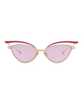 Valentino Womens Cat Eye Gold-Gold-Pink Fashion Designer Eyewear