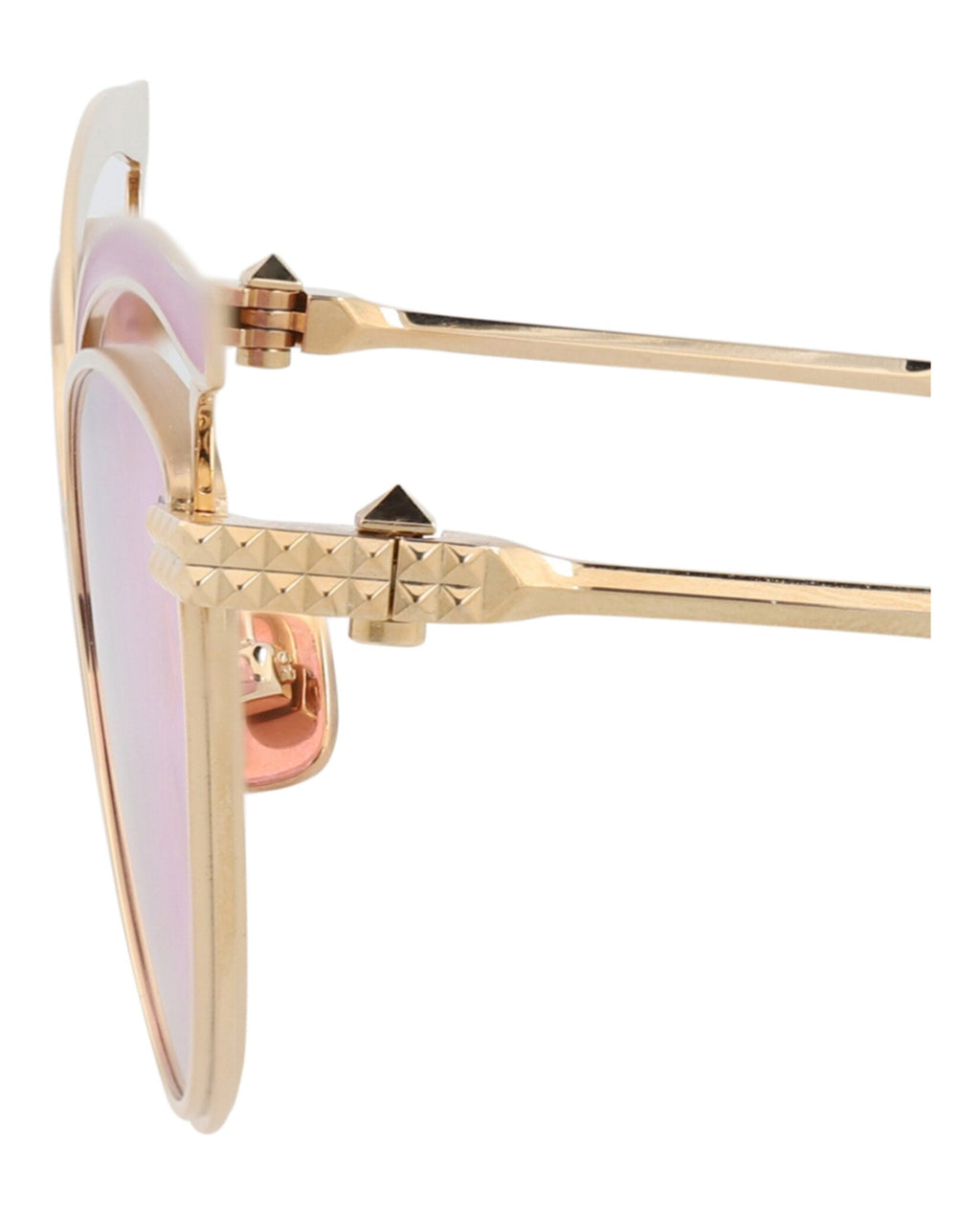 Valentino Womens Cat Eye Gold-Gold-Pink Fashion Designer Eyewear