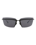 Valentino Unisex Shield/Wrap Black Black Grey Fashion Designer Eyewear