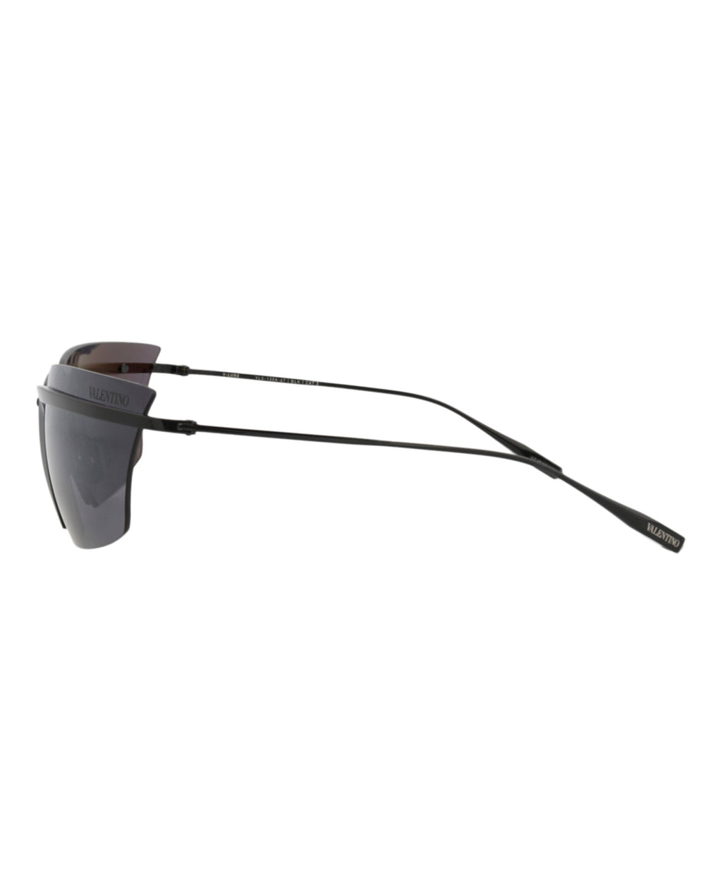 Valentino Unisex Shield/Wrap Black Black Grey Fashion Designer Eyewear
