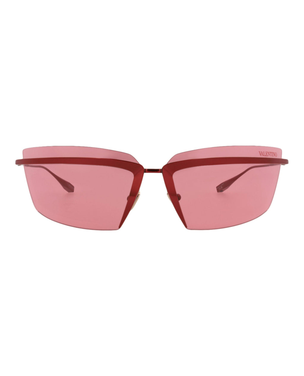 Valentino Unisex Shield/Wrap Red Red Red Fashion Designer Eyewear
