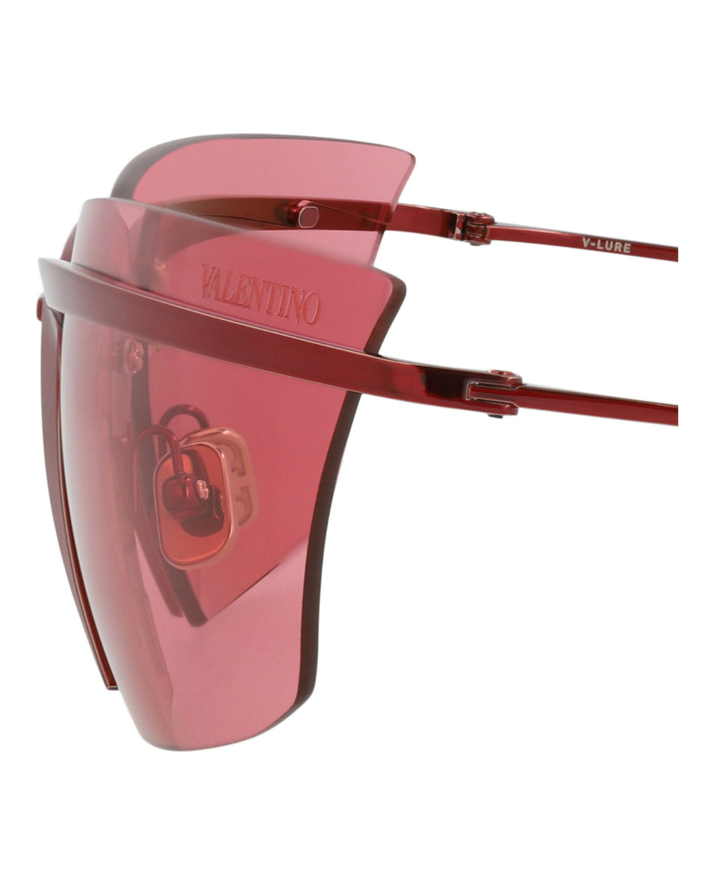 Valentino Unisex Shield/Wrap Red Red Red Fashion Designer Eyewear