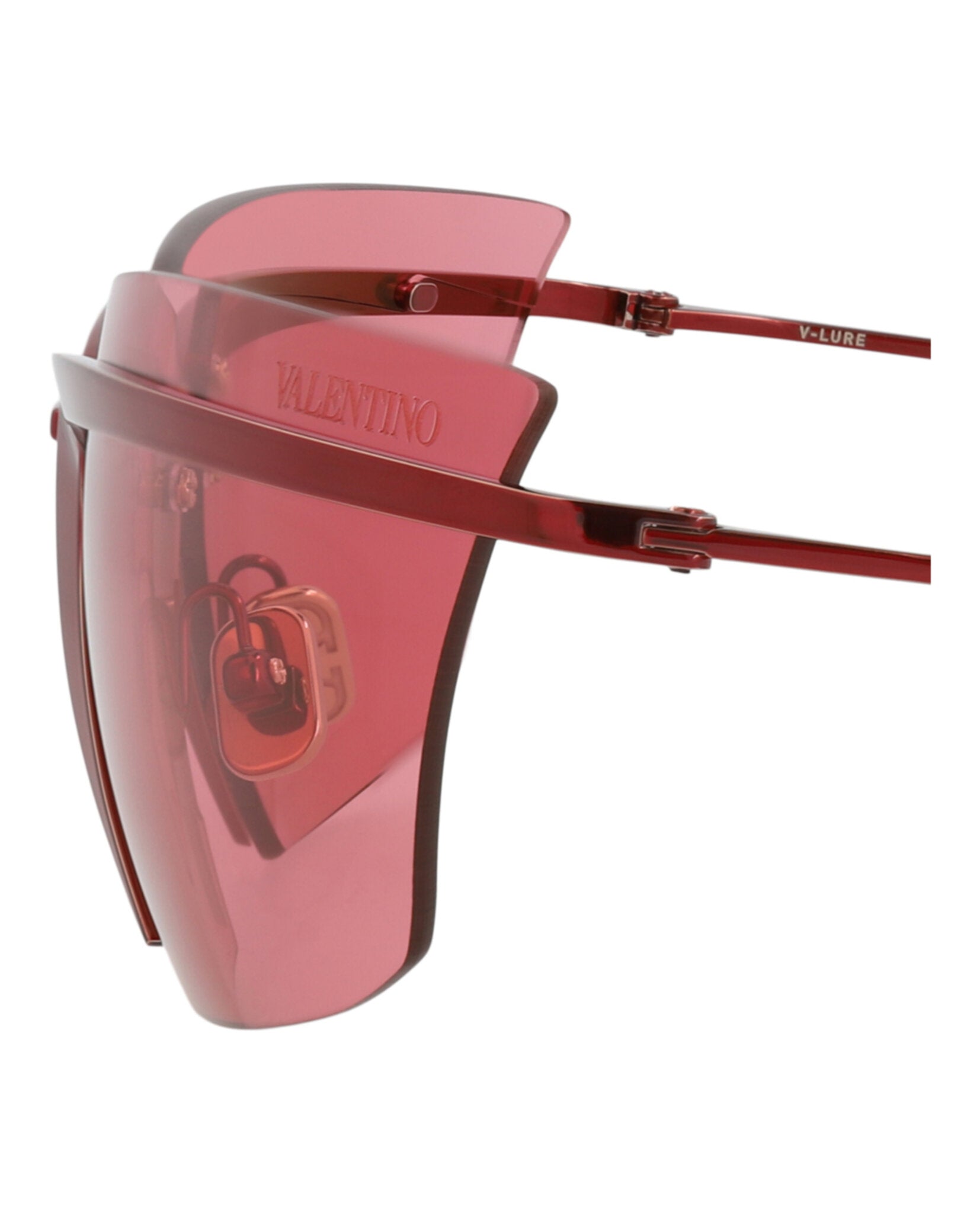 Valentino Unisex Shield/Wrap Red Red Red Fashion Designer Eyewear