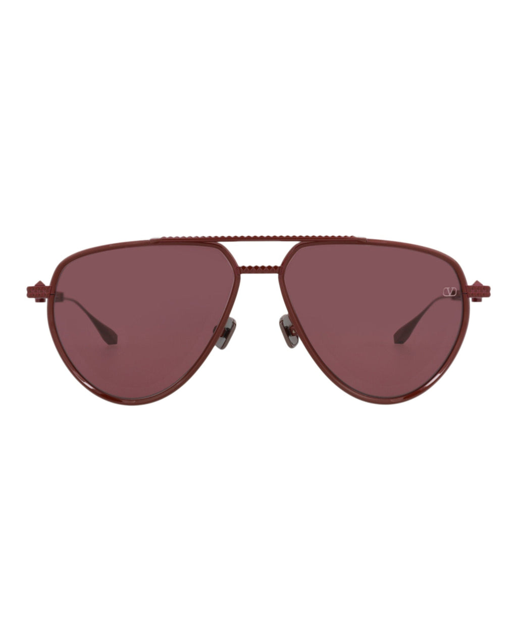 Valentino Unisex Aviator Bordeaux Bordeaux Bordeaux Fashion Designer Eyewear