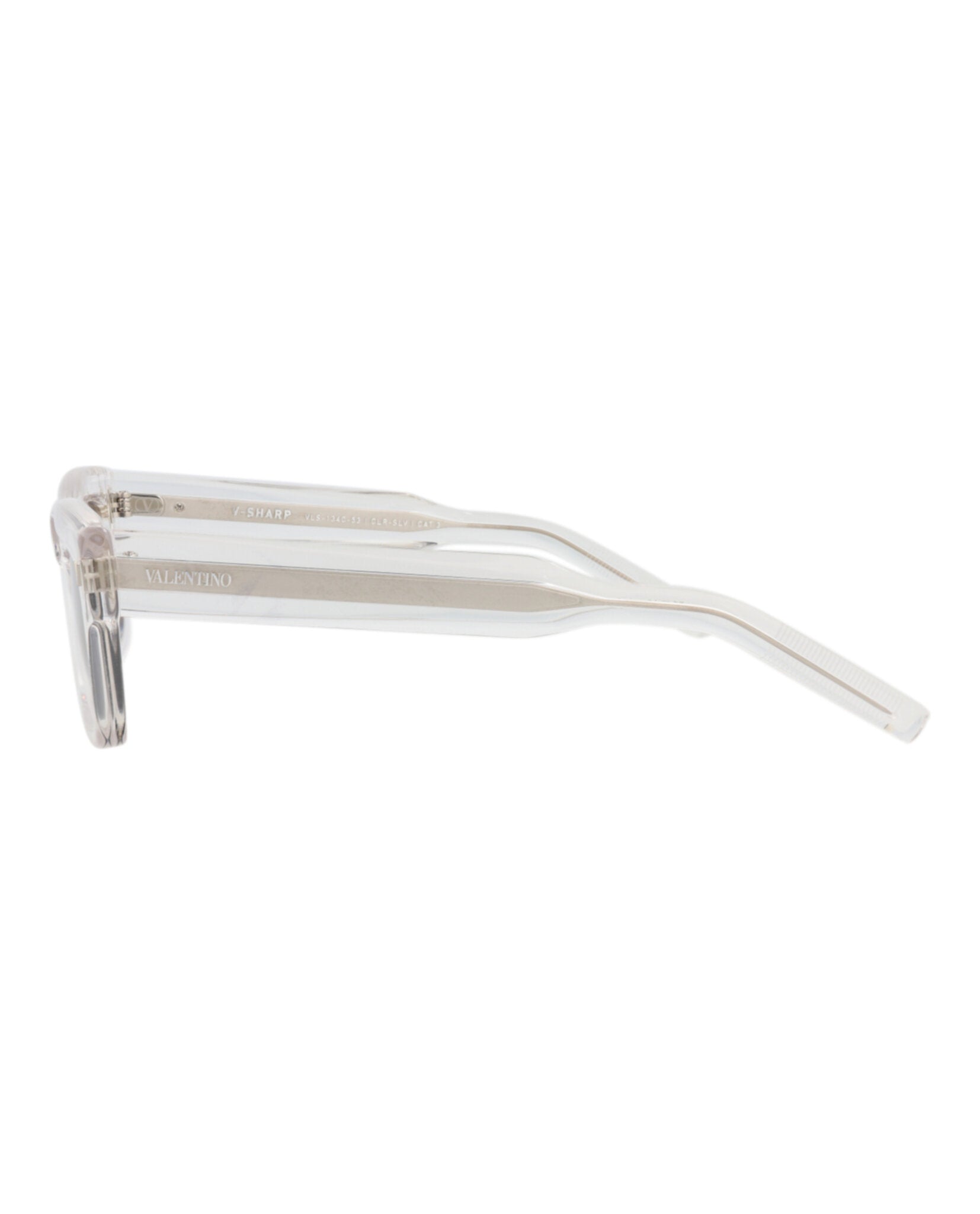 Valentino Unisex Square/Rectangle Crystal-Crystal-Grey Fashion Designer Eyewear