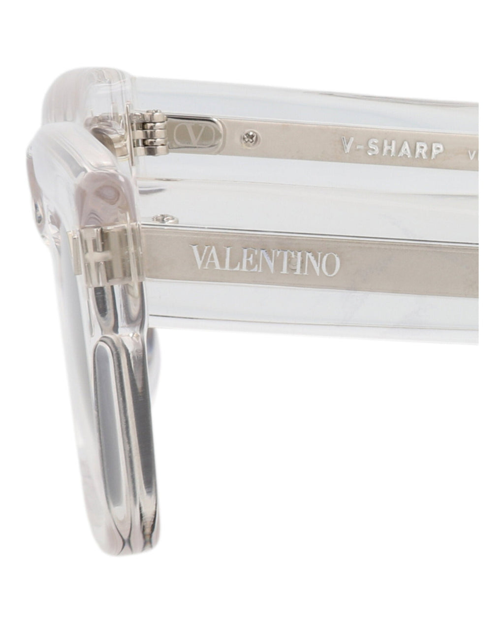 Valentino Unisex Square/Rectangle Crystal-Crystal-Grey Fashion Designer Eyewear