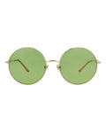 Valentino Unisex Round/Oval Gold-Gold-Green Fashion Designer Eyewear