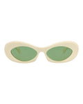 Valentino Womens Round/Oval Ivory Ivory Green Fashion Designer Eyewear