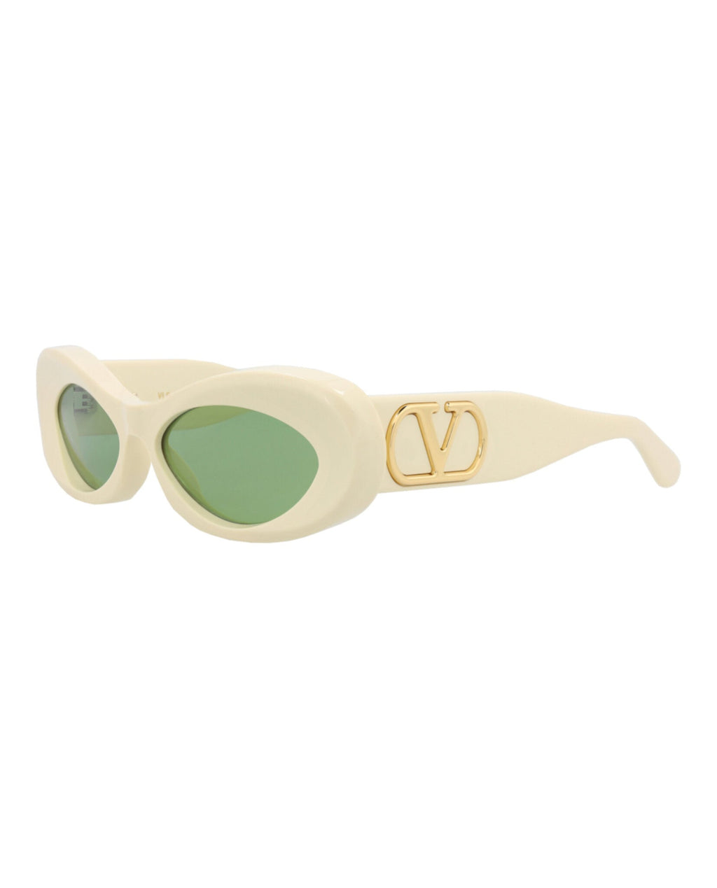 Valentino Womens Round/Oval Ivory Ivory Green Fashion Designer Eyewear