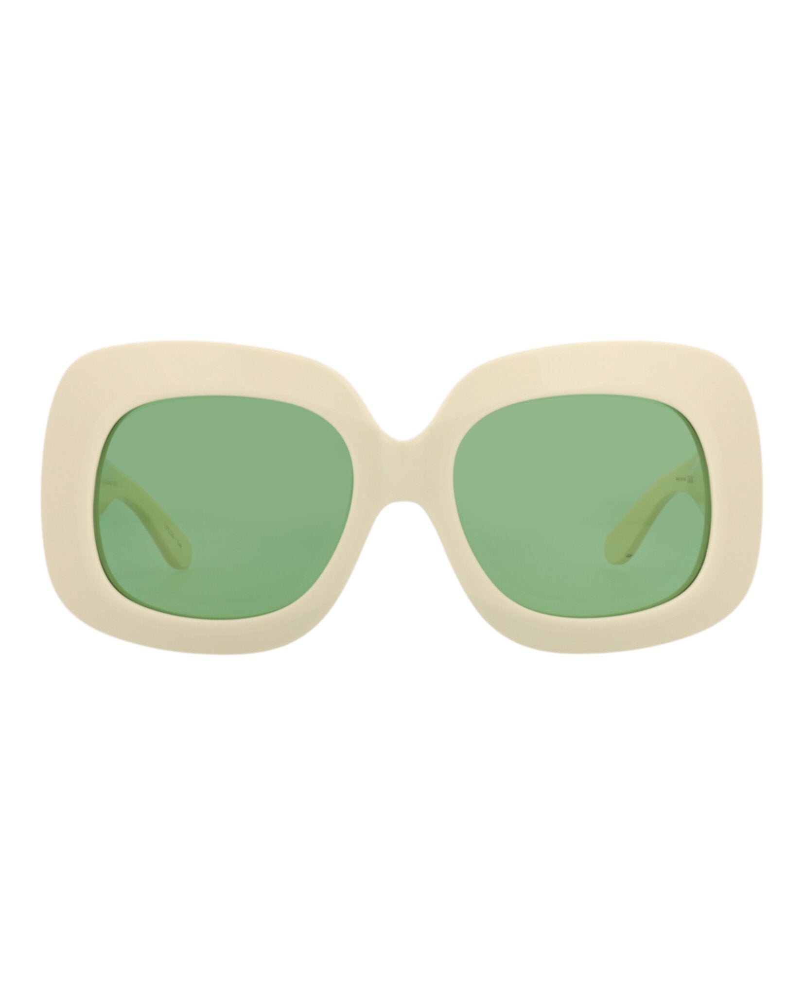 Valentino Womens Square/Rectangle Ivory Ivory Green Fashion Designer Eyewear