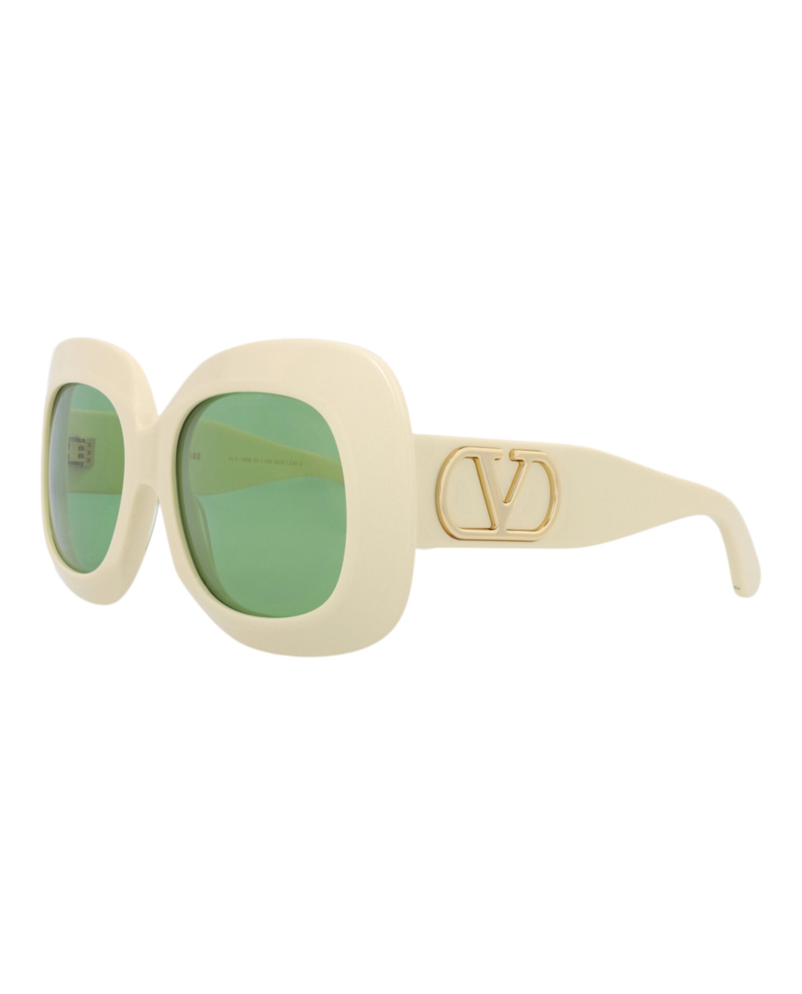 Valentino Womens Square/Rectangle Ivory Ivory Green Fashion Designer Eyewear