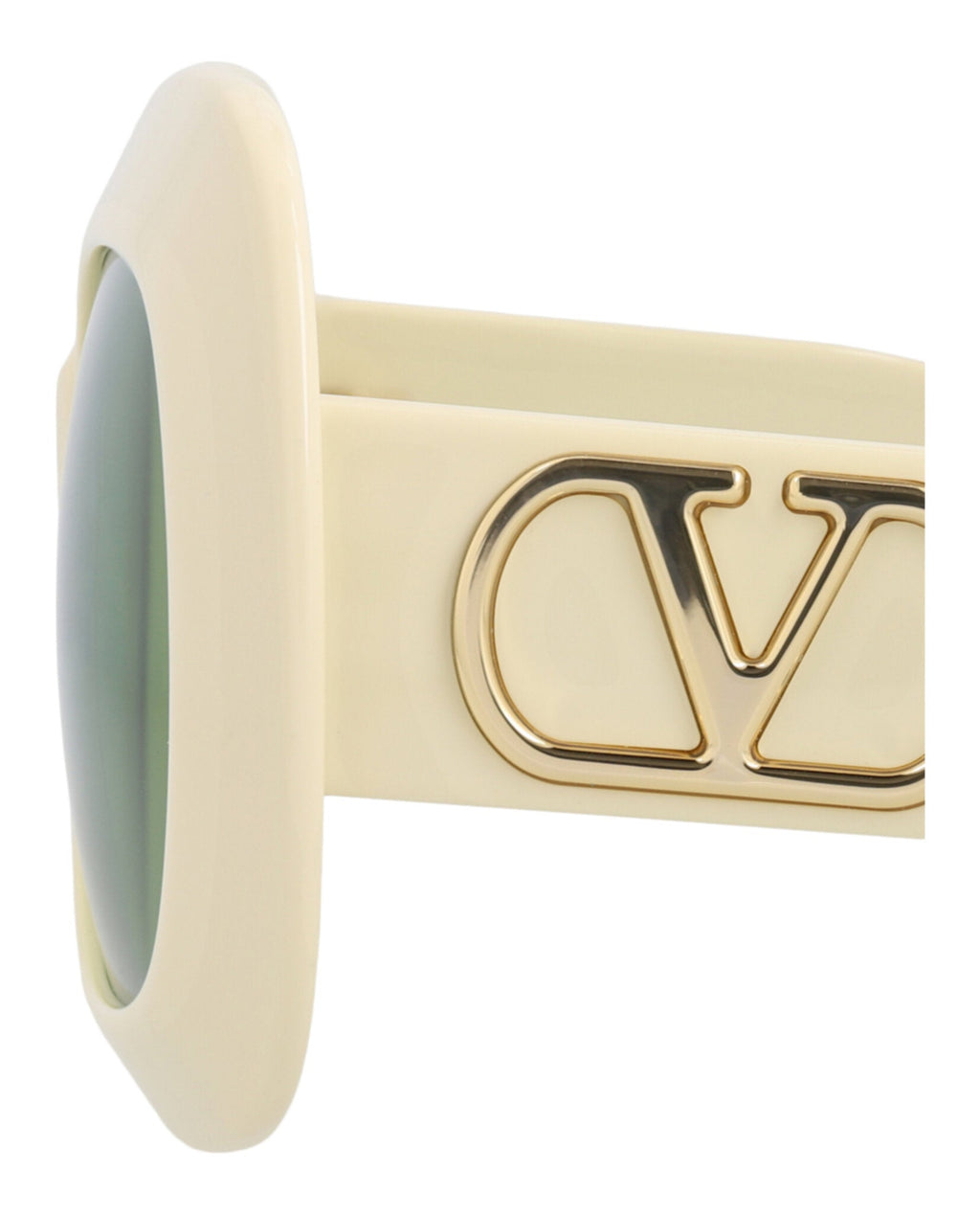 Valentino Womens Square/Rectangle Ivory Ivory Green Fashion Designer Eyewear