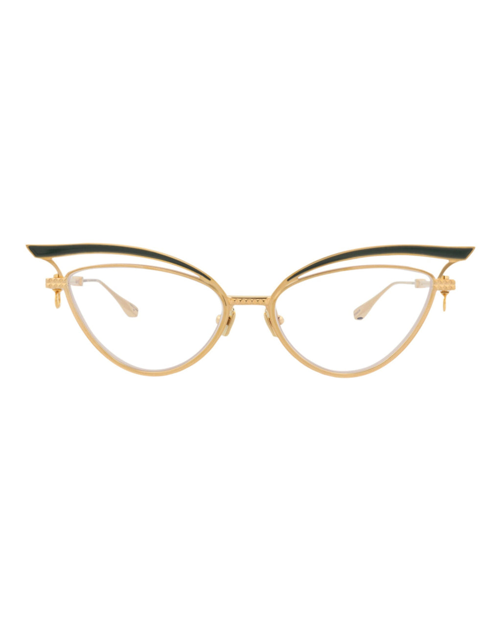 Valentino Womens Cat Eye Gold Gold Transparent Fashion Designer Eyewear