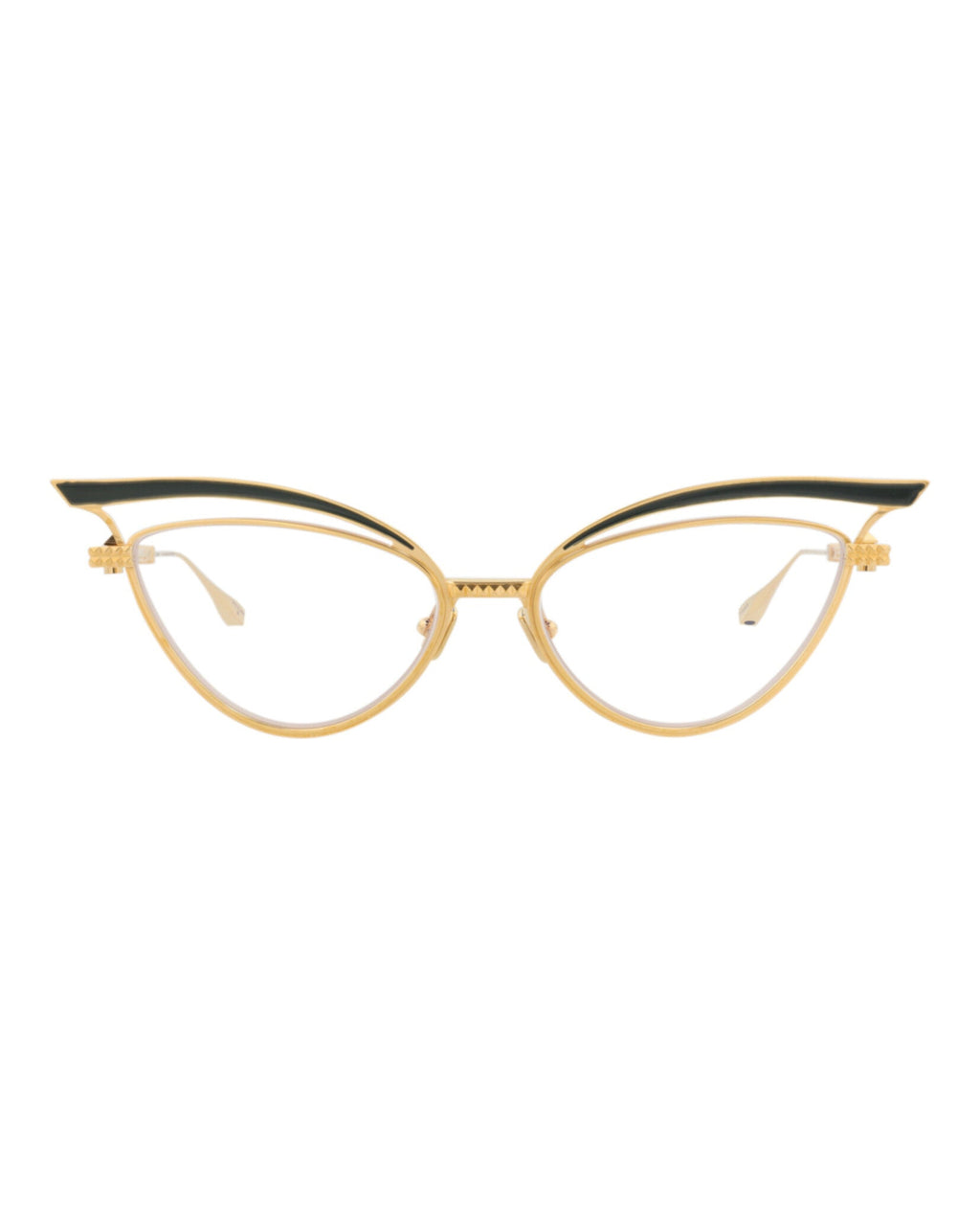 Valentino Womens Cat Eye Gold Gold Transparent Fashion Designer Eyewear