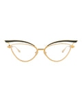 Valentino Womens Cat Eye Gold Gold Transparent Fashion Designer Eyewear