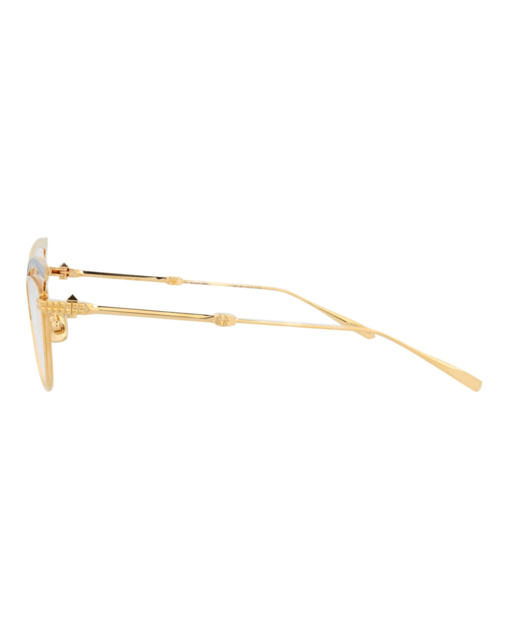 Valentino Womens Cat Eye Gold Gold Transparent Fashion Designer Eyewear