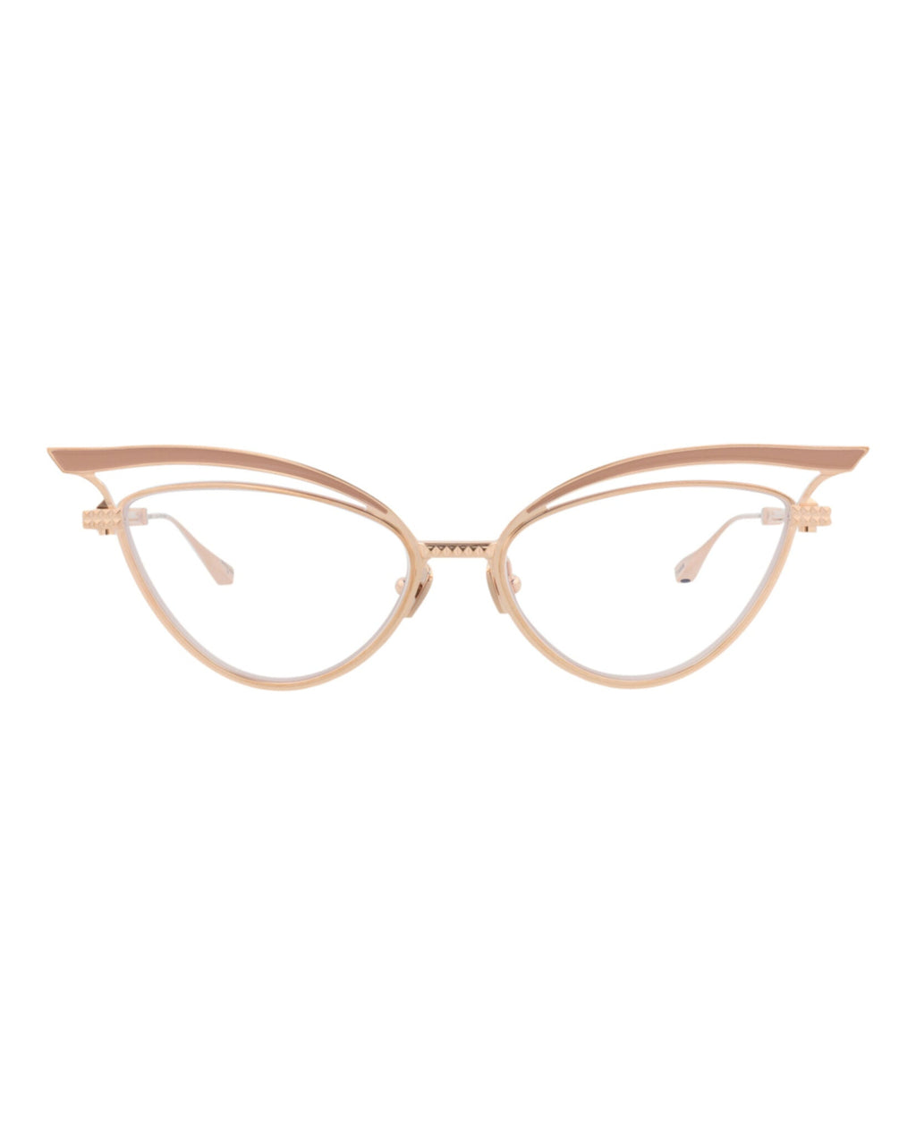 Valentino Womens Cat Eye Rose Gold Rose Gold Transparent Fashion Designer Eyewear