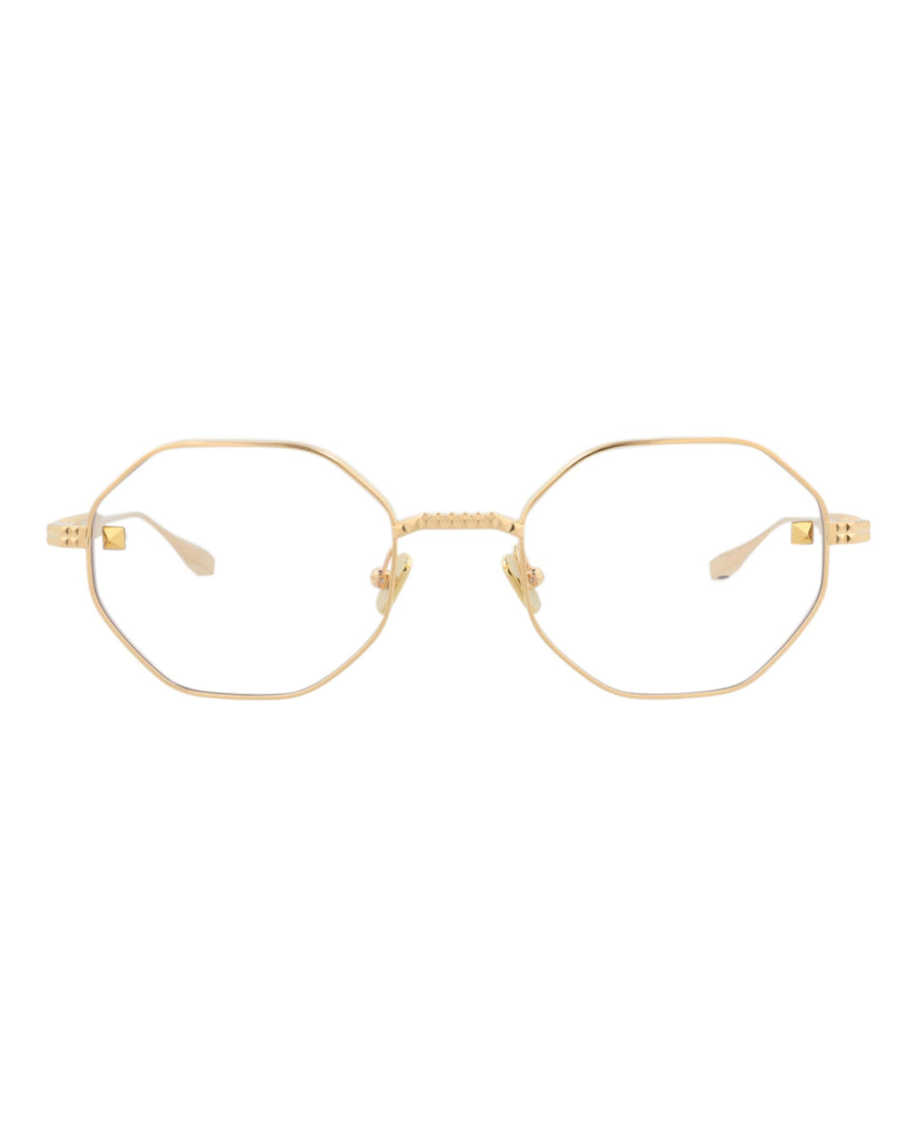 Valentino Womens Round/Oval Gold Gold Transparent Fashion Designer Eyewear