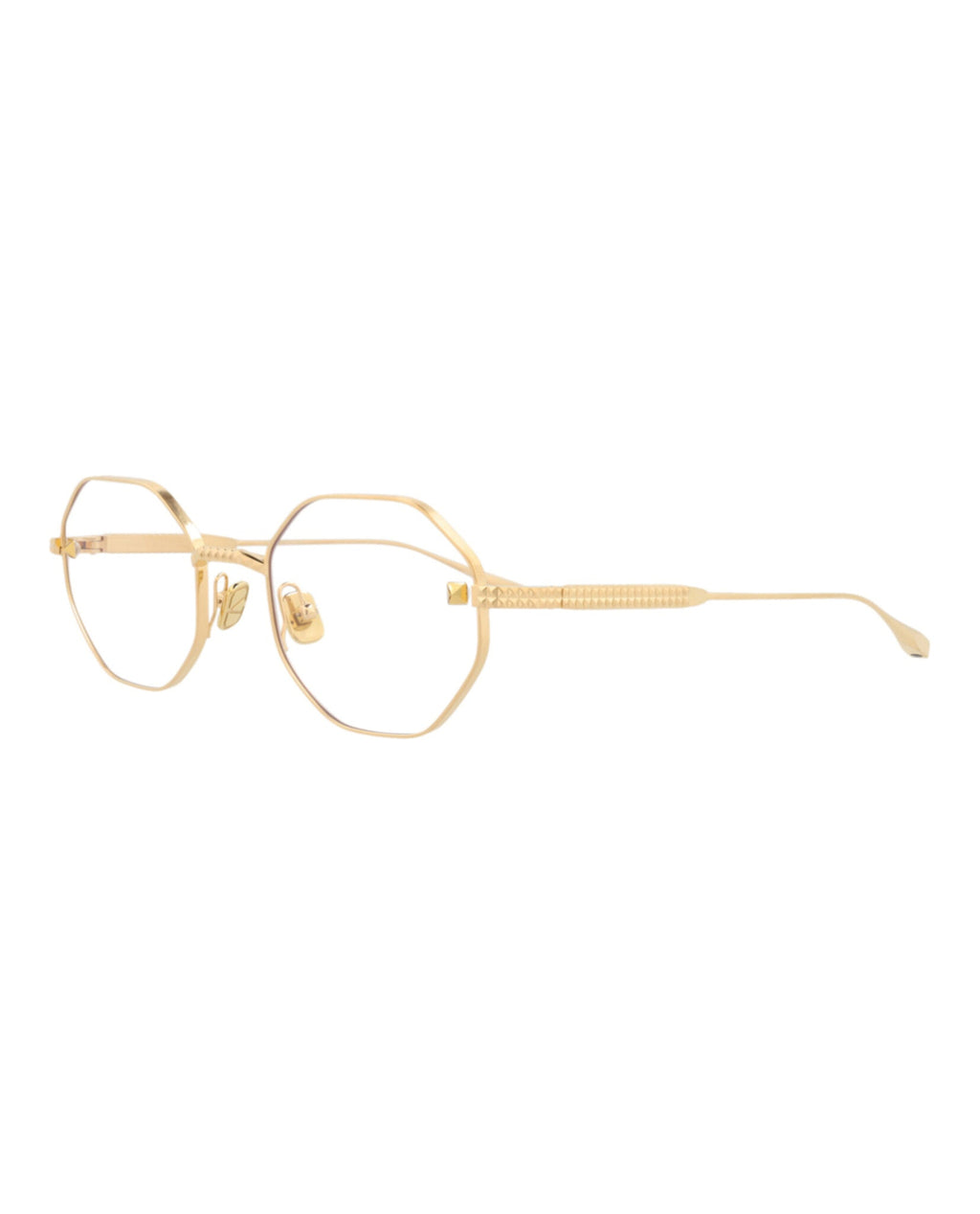 Valentino Womens Round/Oval Gold Gold Transparent Fashion Designer Eyewear