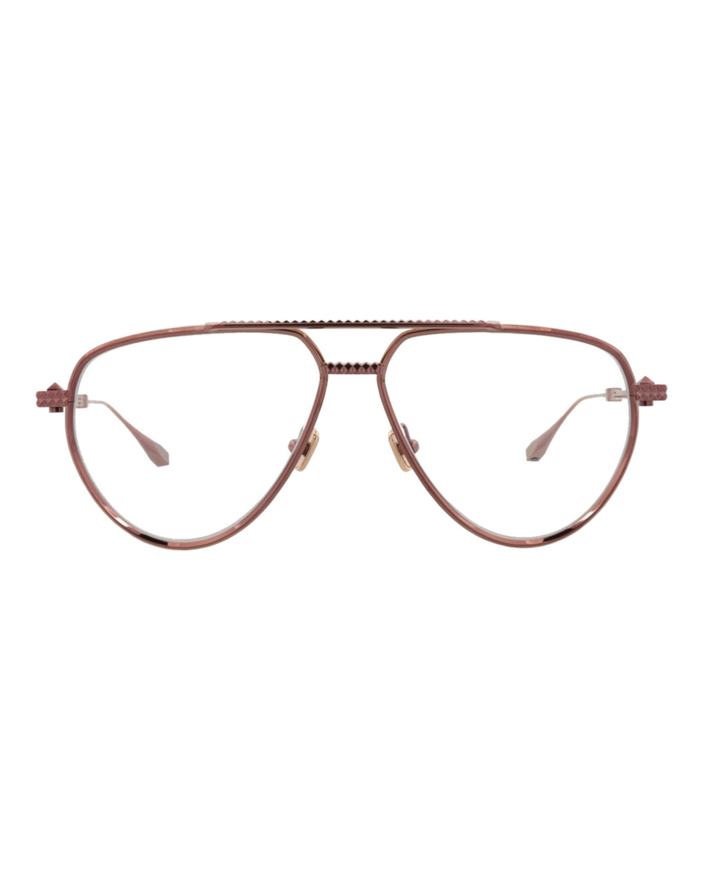 Valentino Unisex Aviator Brown Brown Transparent Fashion Designer Eyewear