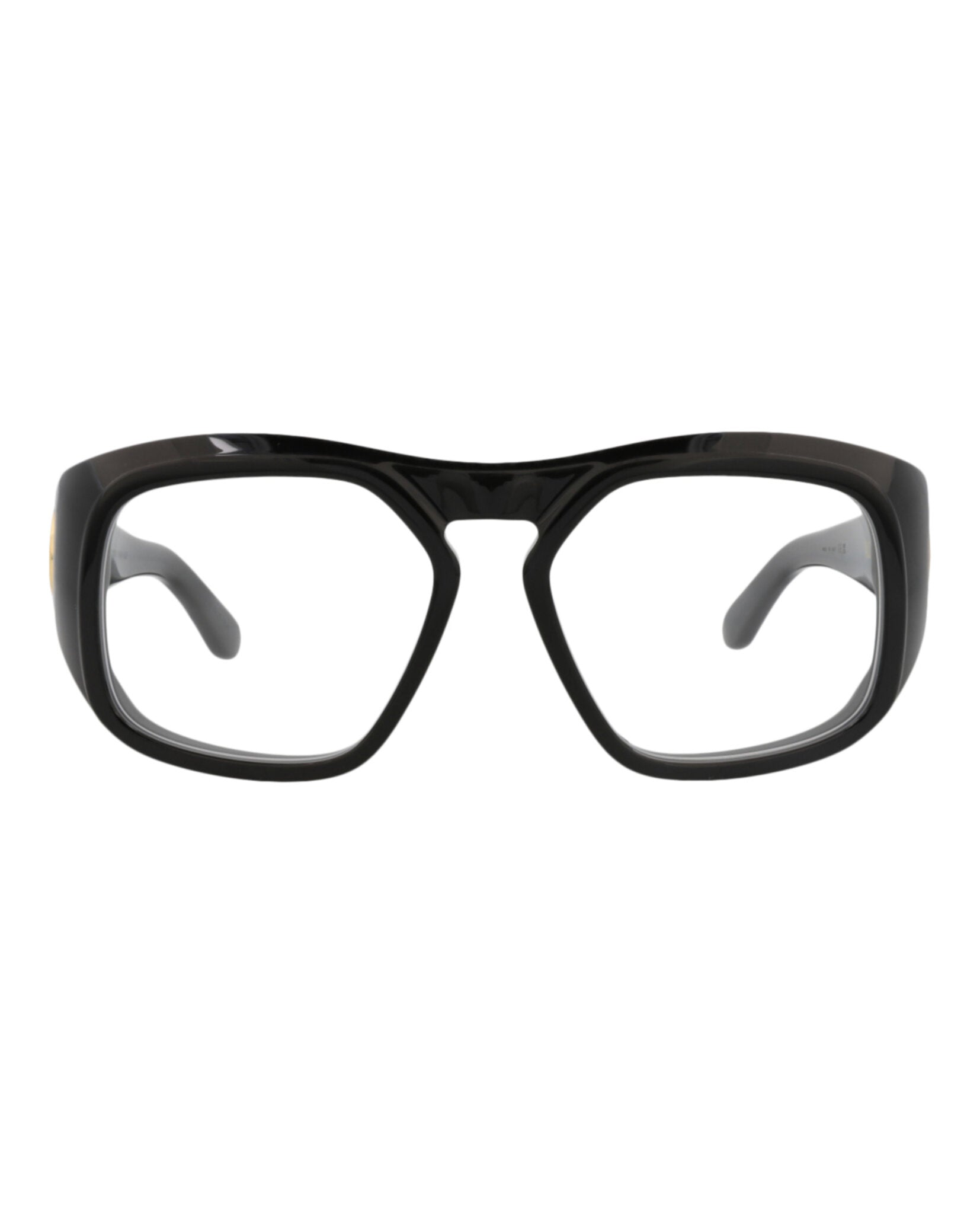 Valentino Unisex Square/Rectangle Black-Black-Transparent Fashion Designer Eyewear