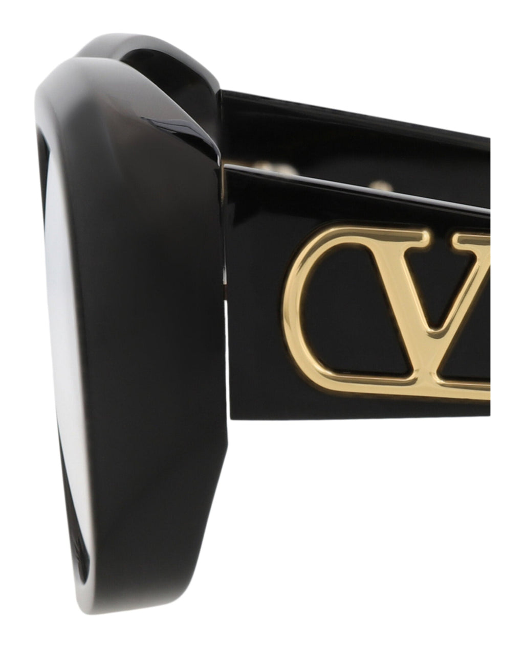 Valentino Unisex Square/Rectangle Black-Black-Transparent Fashion Designer Eyewear