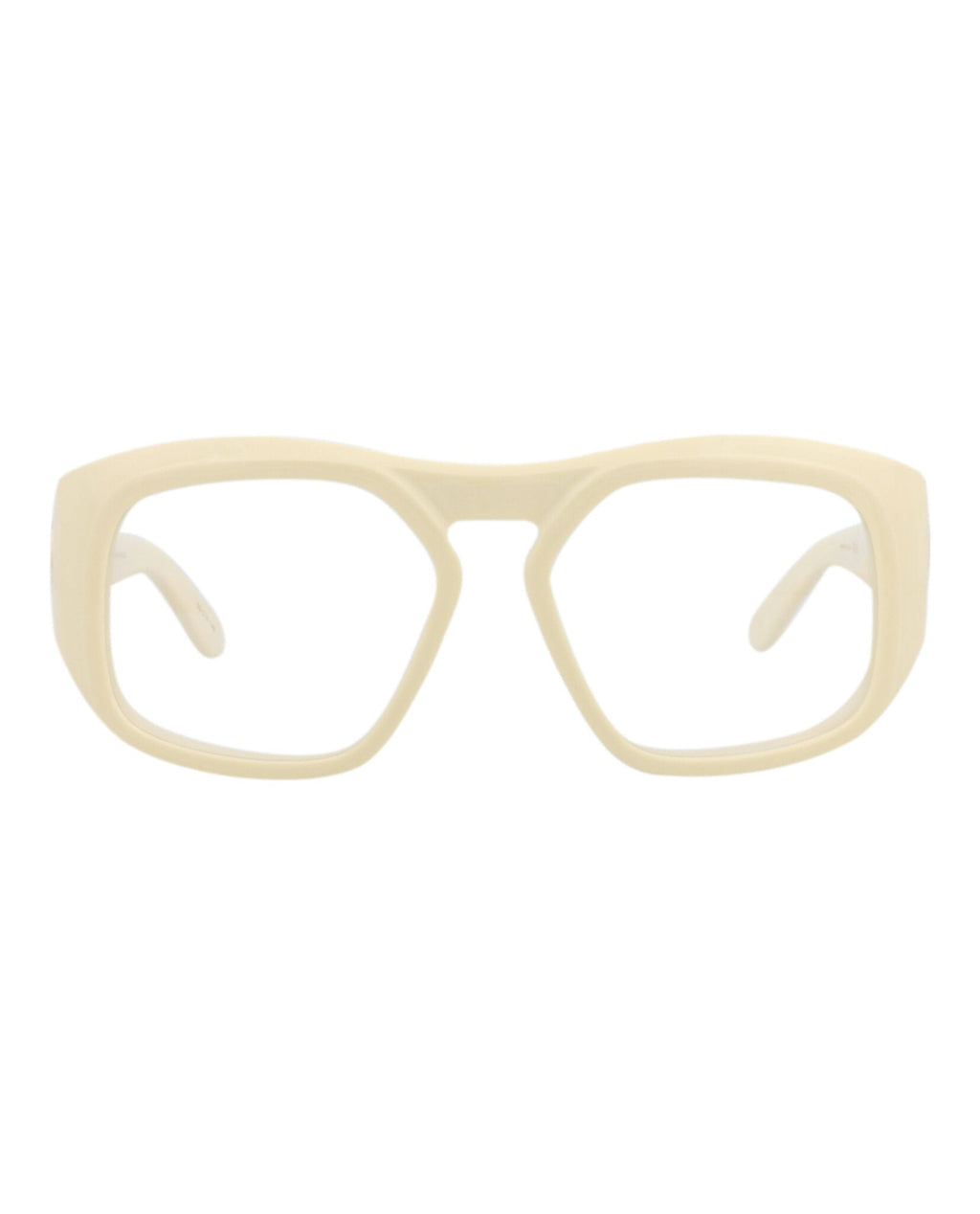 Valentino Unisex Square/Rectangle Ivory-Ivory-Transparent Fashion Designer Eyewear
