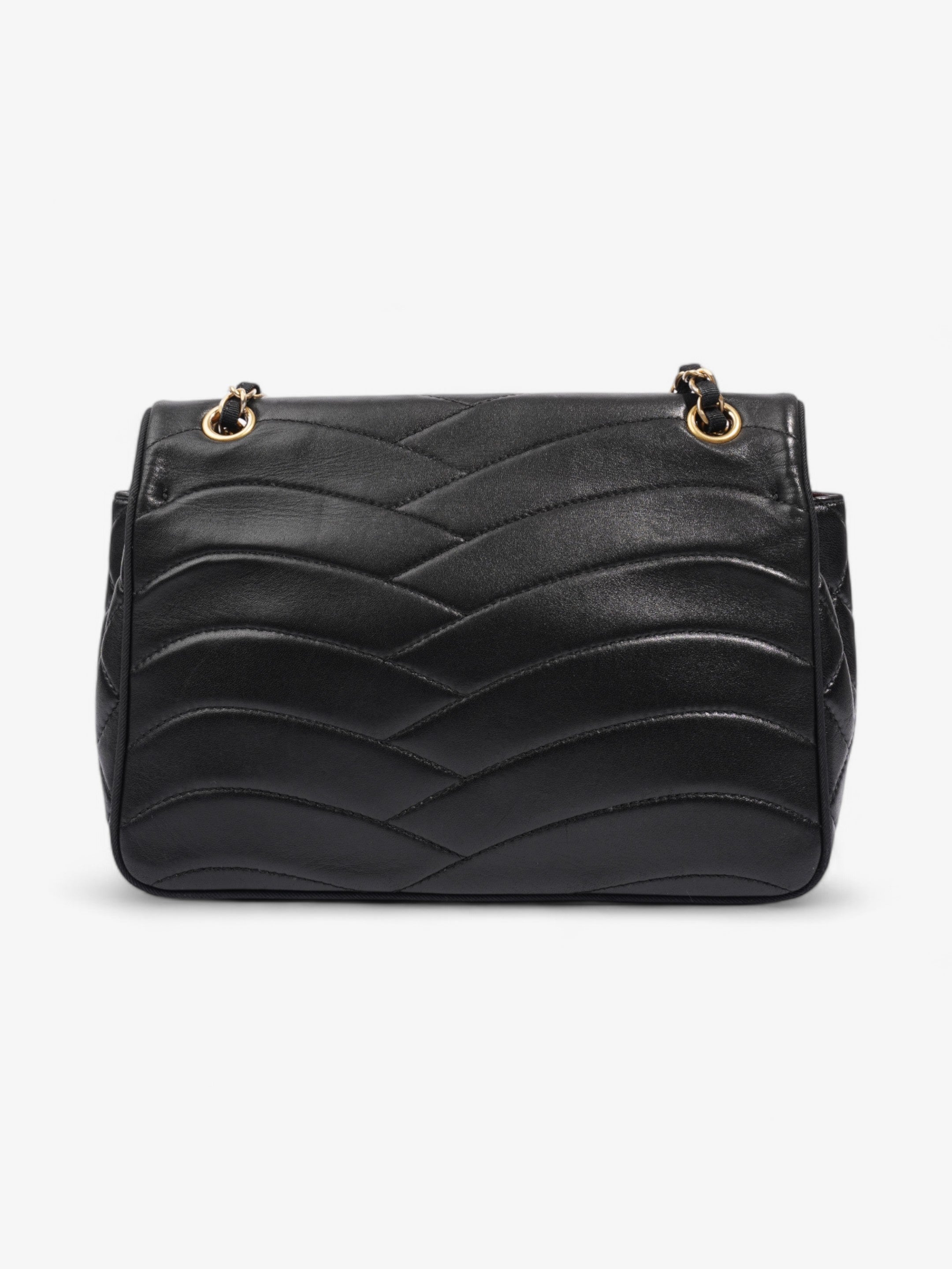 Chanel Scallop Flap Black Leather Medium