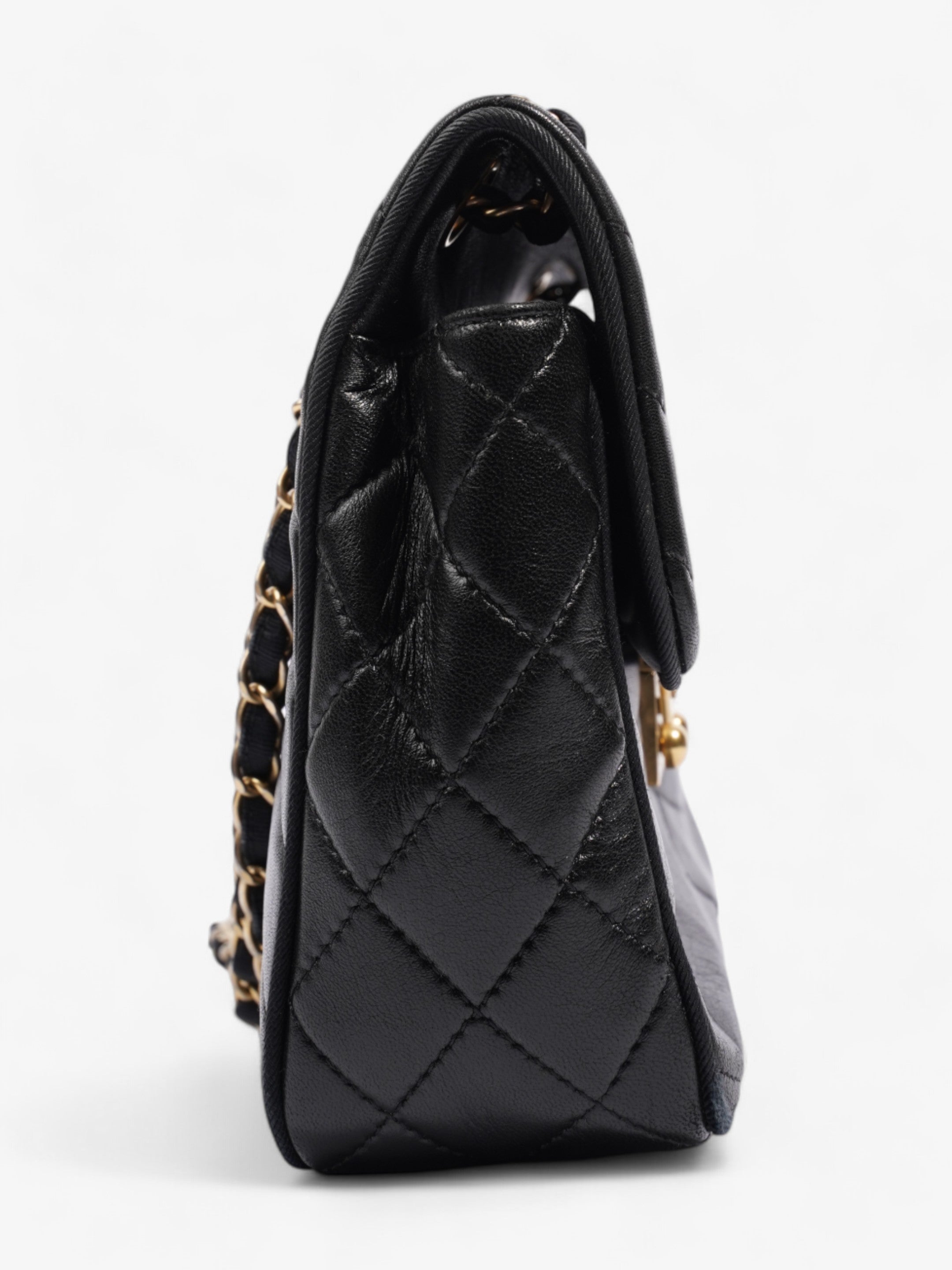 Chanel Scallop Flap Black Leather Medium