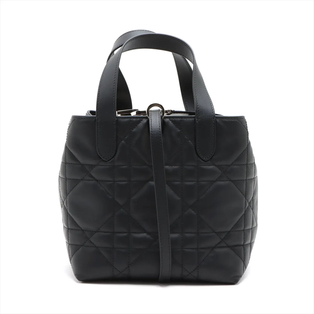 Christian Dior Black Macrocannage Lambskin Small Dior Toujour Vertical Tote Bag [Clearance Sale]