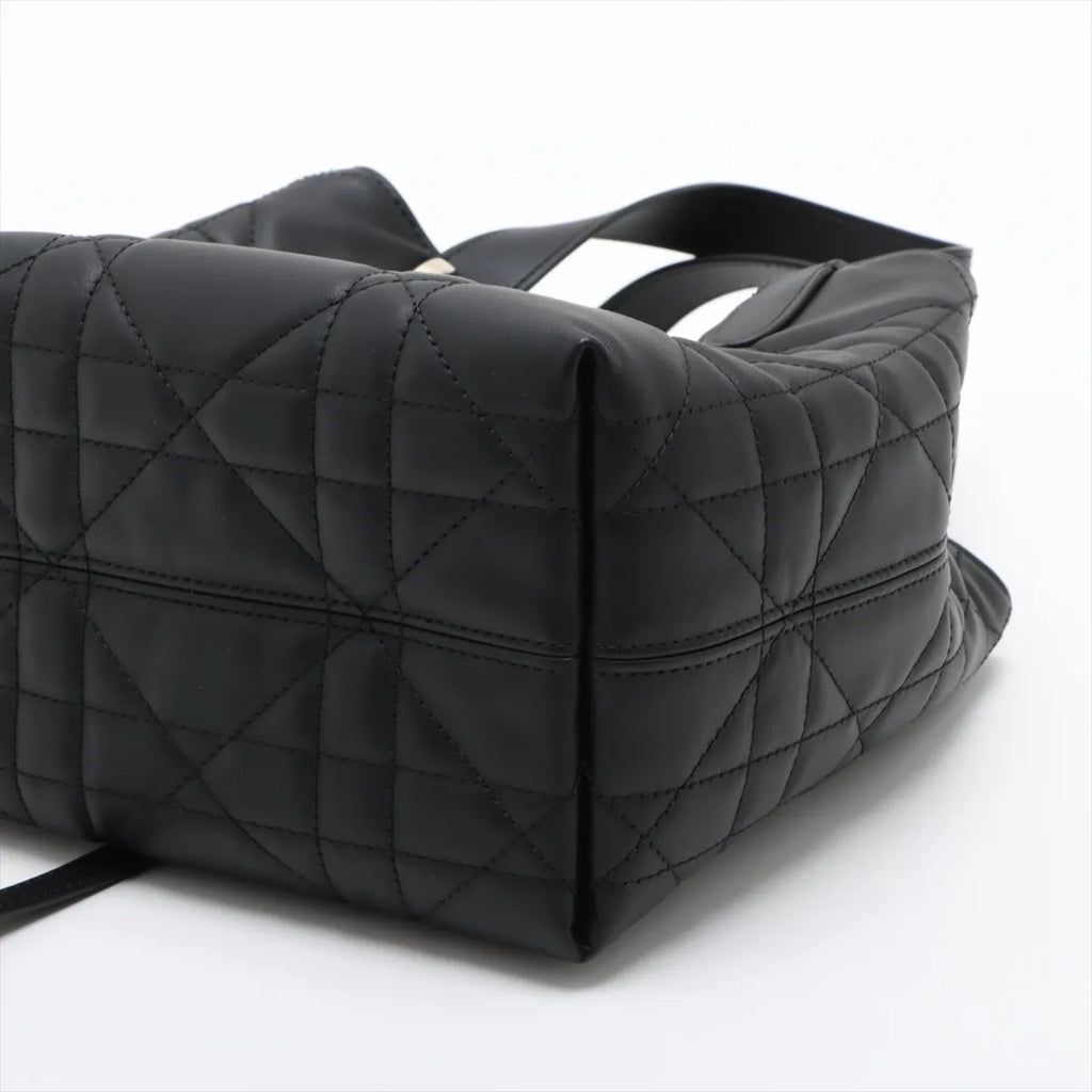 Christian Dior Black Macrocannage Lambskin Small Dior Toujour Vertical Tote Bag [Clearance Sale]