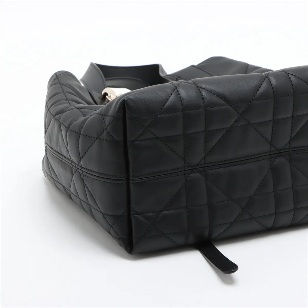 Christian Dior Black Macrocannage Lambskin Small Dior Toujour Vertical Tote Bag [Clearance Sale]