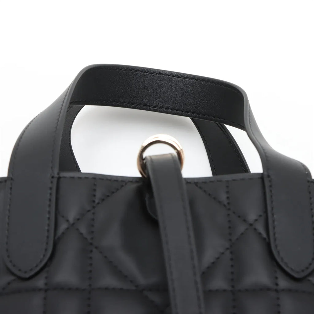 Christian Dior Black Macrocannage Lambskin Small Dior Toujour Vertical Tote Bag [Clearance Sale]