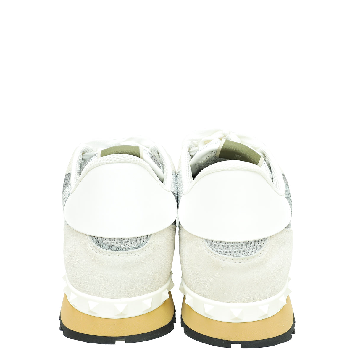 Valentino Bicolor Rockstud Mesh Suede Sneaker 43
