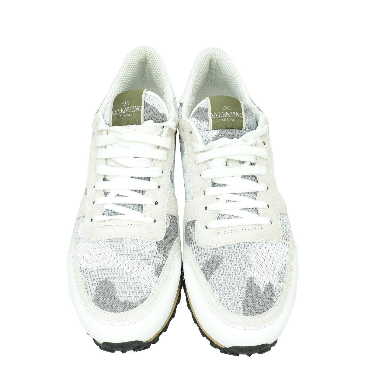 Valentino Bicolor Rockstud Mesh Suede Sneaker 43
