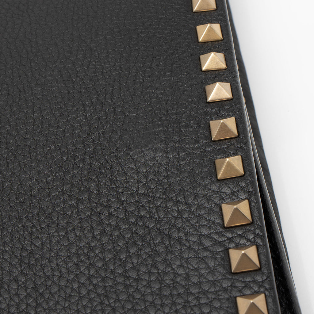 Valentino Calfskin Beaded Rockstud Clutch