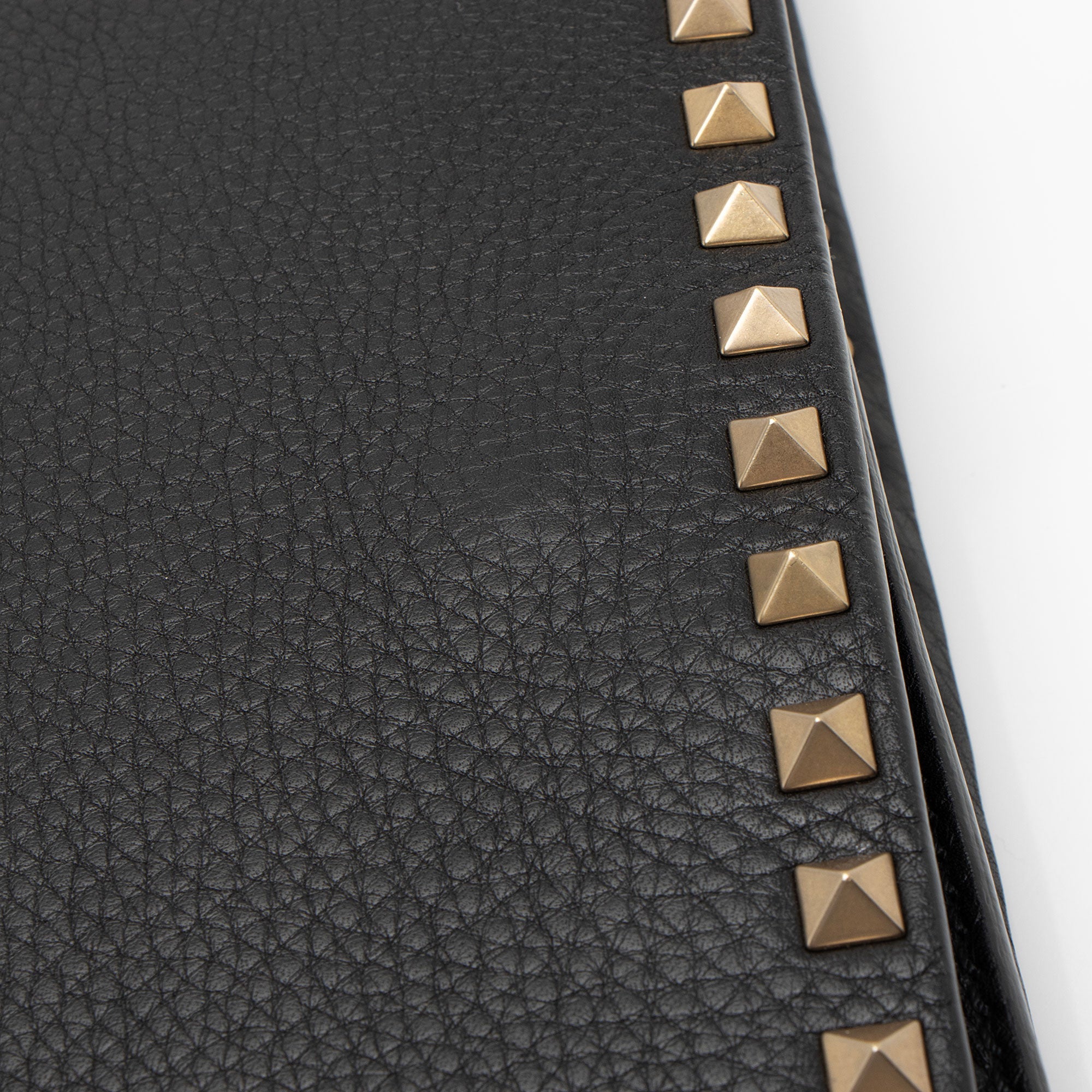 Valentino Calfskin Beaded Rockstud Clutch