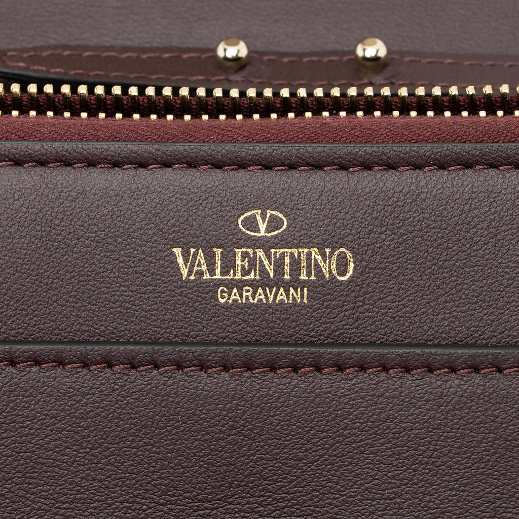 Valentino Calfskin Carry Secrets Rockstud Chain Wallet (SHF-23163)