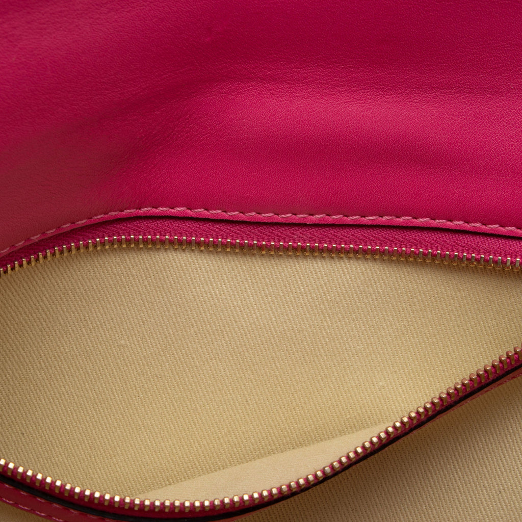 Valentino Calfskin Glam Lock Medium Shoulder Bag (SHF-H9eHek)