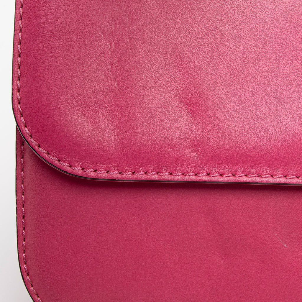 Valentino Calfskin Glam Lock Medium Shoulder Bag (SHF-H9eHek)