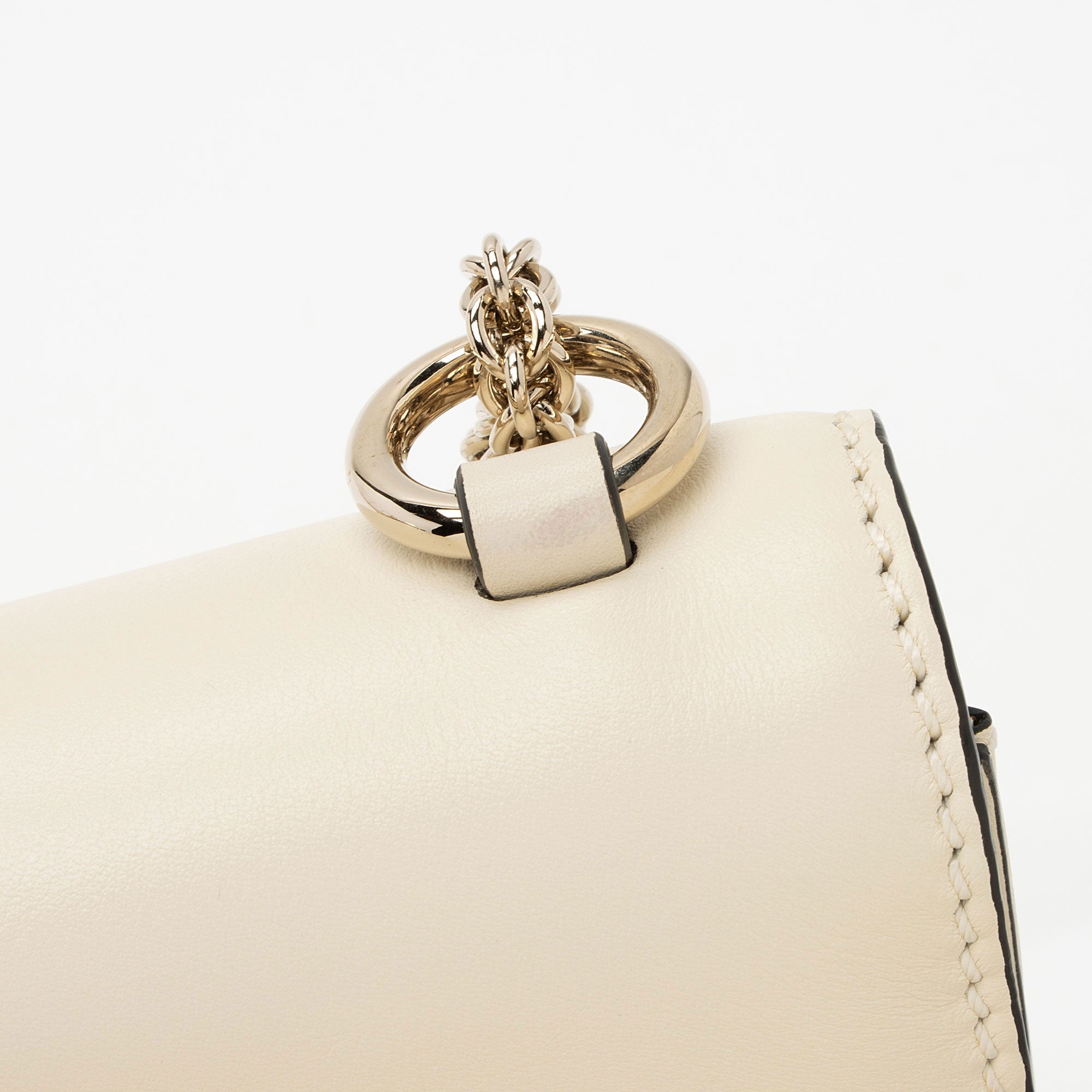 Valentino Calfskin Glam Lock Medium Shoulder Bag (SHF-FkE6xo)