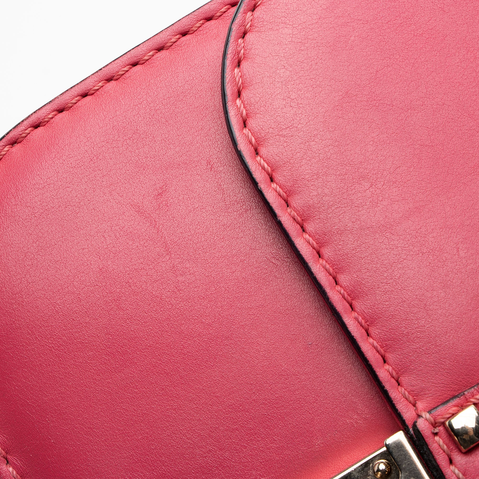 Valentino Calfskin Glam Lock Small Shoulder Bag