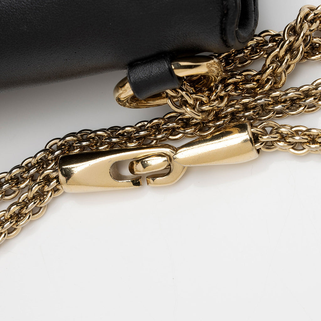 Valentino Calfskin Glam Lock Small Shoulder Bag (SHF-lIUmOS)