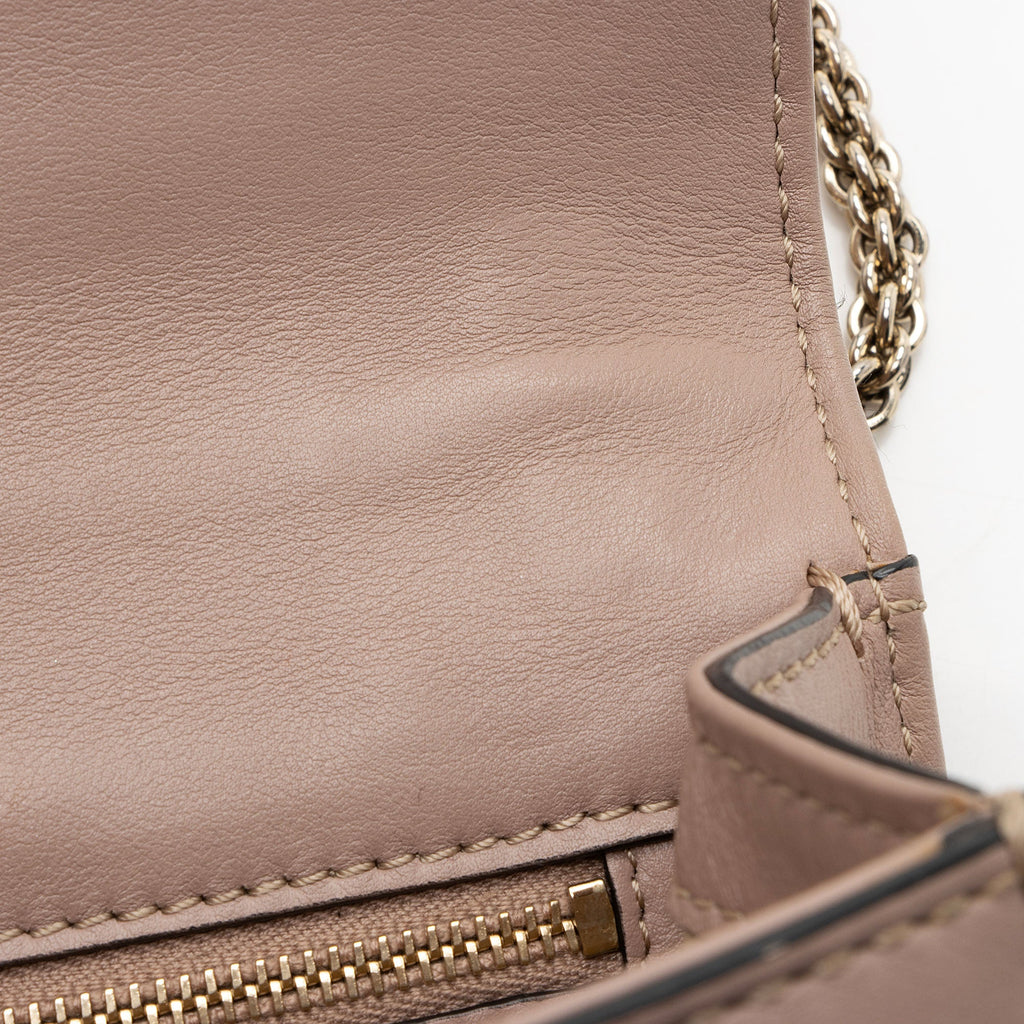 Valentino Calfskin Glam Lock Small Shoulder Bag