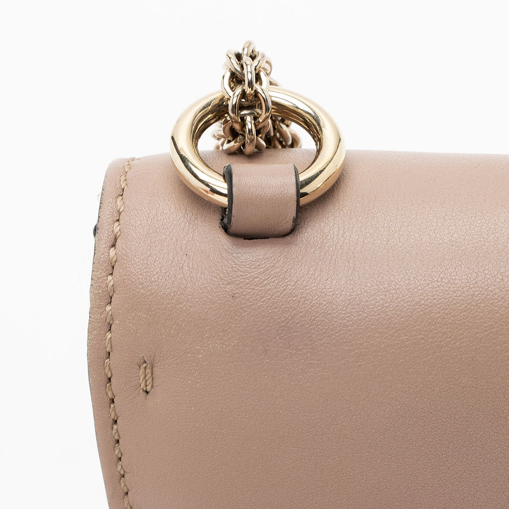 Valentino Calfskin Glam Lock Small Shoulder Bag