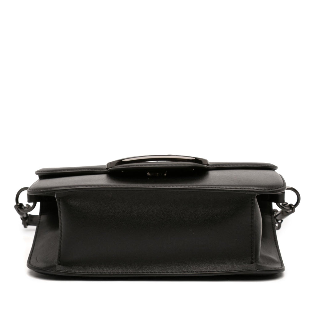 Valentino Calfskin Logo Flap Satchel