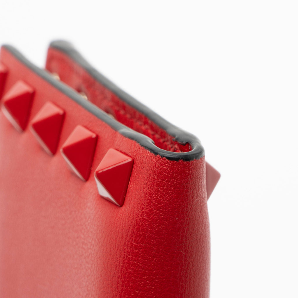 Valentino Calfskin Rockstud Bifold Wallet
