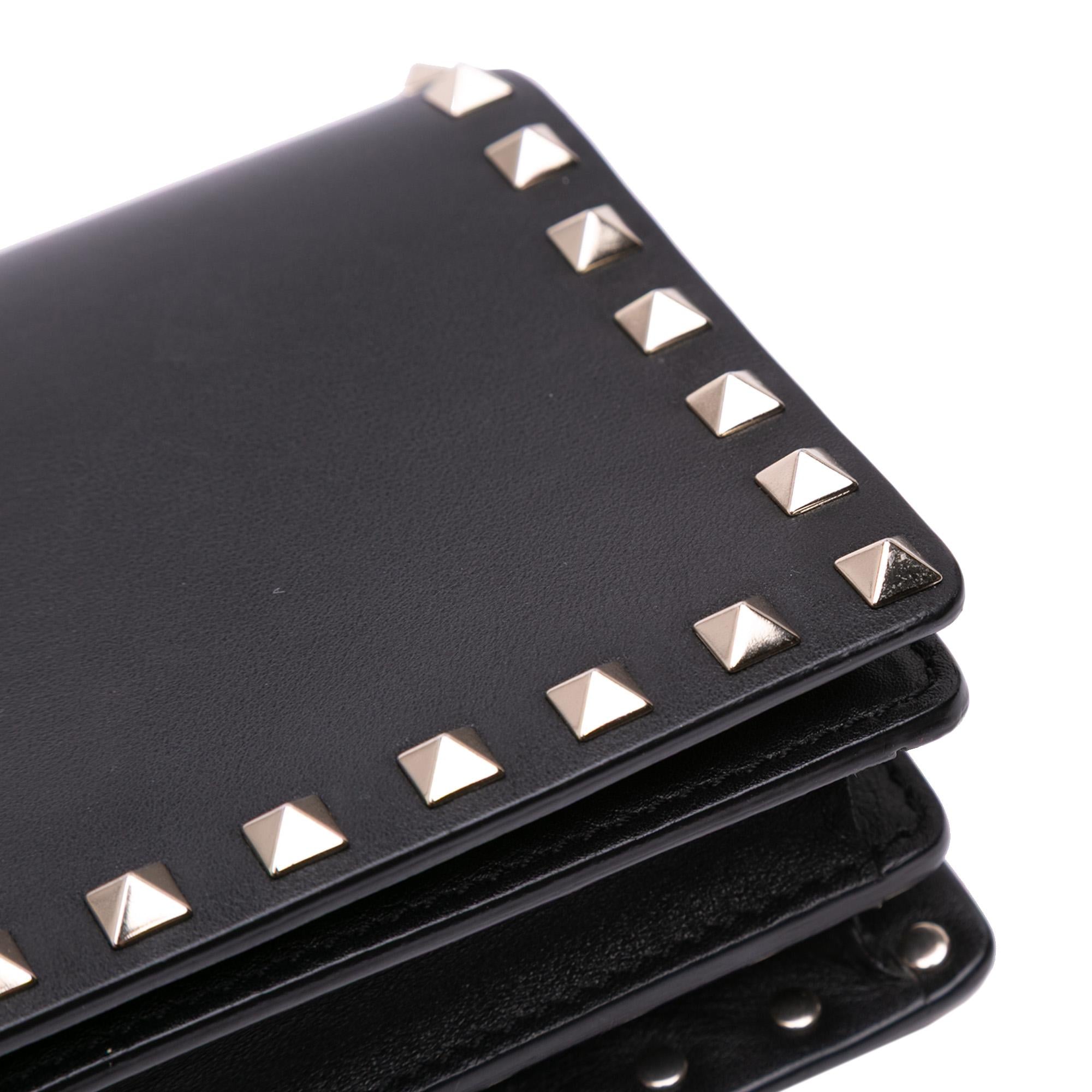 Valentino Calfskin Rockstud Chain Pouch